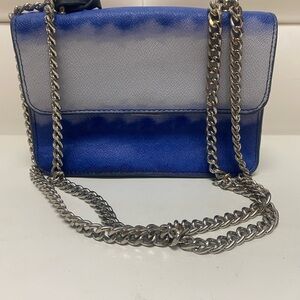 Steve Madden BLUE HANDBAG - Tie Dye Watercolor - Mini Bag - Silver Chain - Vacay